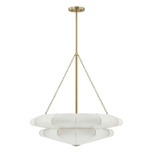Savoy House Coppell 3 Lt Pendant, Sheer White, Warm Brass