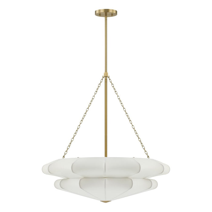Savoy House Coppell 3 Lt Pendant, Sheer White, Warm Brass
