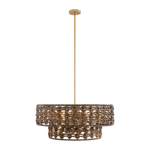 Savoy House Silencio 7 Light Pendant, Riviera Brass - 7-9284-7-220