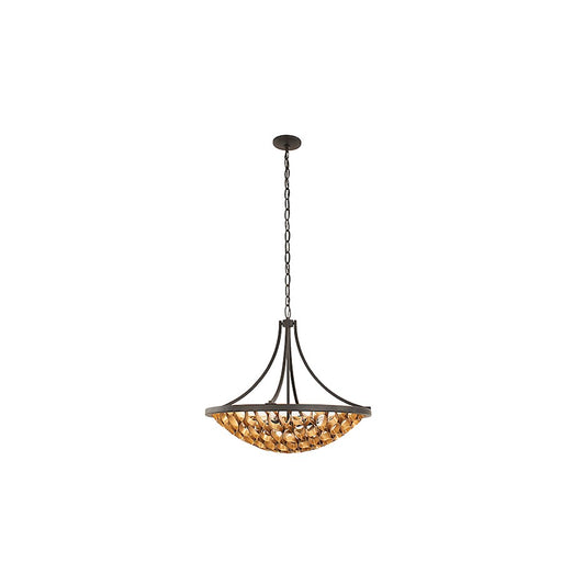 Savoy House Ventura 6-Light Pendant, Matte Black/Gold - 7-9350-6-46