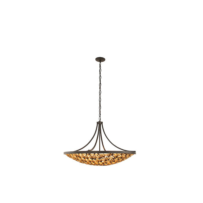 Savoy House Ventura 8-Light Pendant, Matte Black/Gold