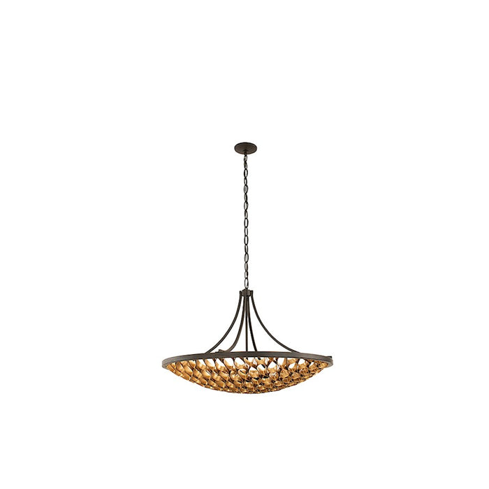 Savoy House Ventura 8-Light Pendant, Matte Black/Gold