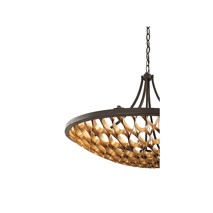 Savoy House Ventura 8-Light Pendant, Matte Black/Gold