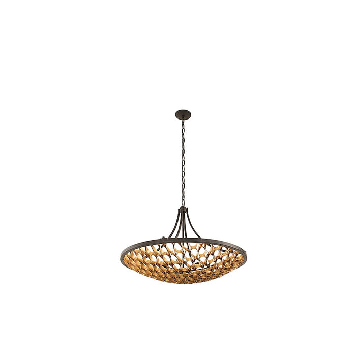 Savoy House Ventura 8-Light Pendant, Matte Black/Gold