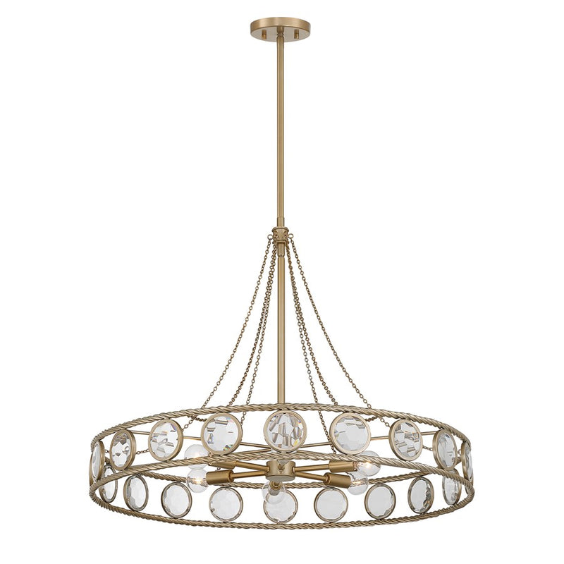 Savoy House Cologne 6 Lt Pendant, Opulent Gold