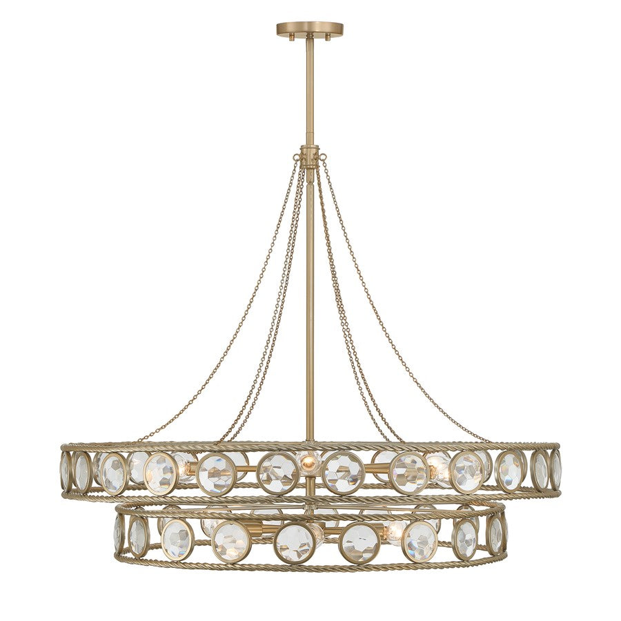 Savoy House Cologne 12 Lt Pendant, Opulent Gold - 7-9381-12-338