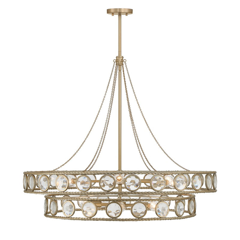 Savoy House Cologne 12 Lt Pendant, Opulent Gold