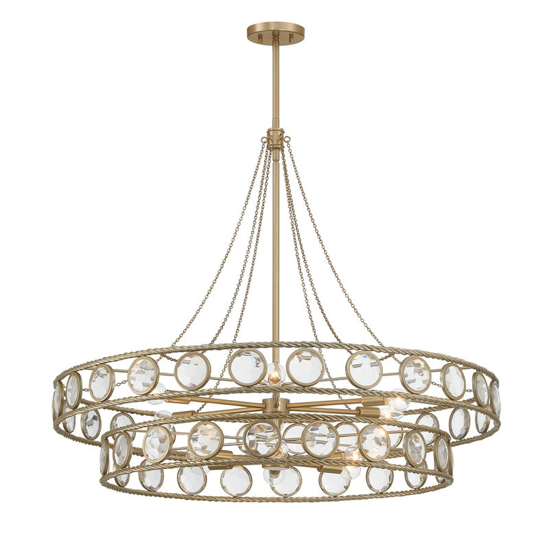Savoy House Cologne 12 Lt Pendant, Opulent Gold