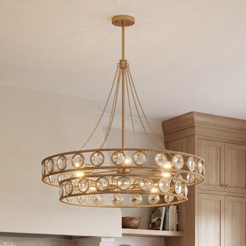 Savoy House Cologne 12 Lt Pendant, Opulent Gold