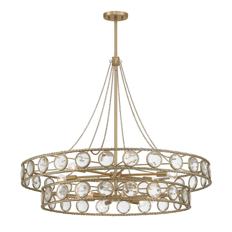 Savoy House Cologne 12 Lt Pendant, Opulent Gold