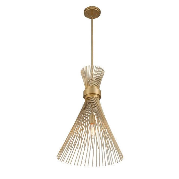 Savoy House Longfellow 1-Light Pendant, Burnished Brass