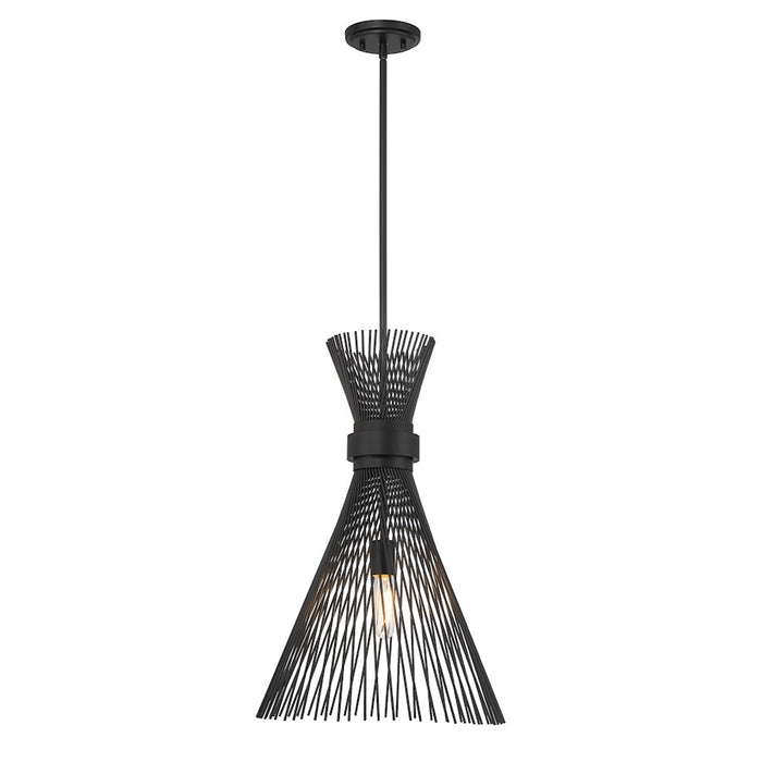 Savoy House Longfellow 1-Light Pendant, Matte Black