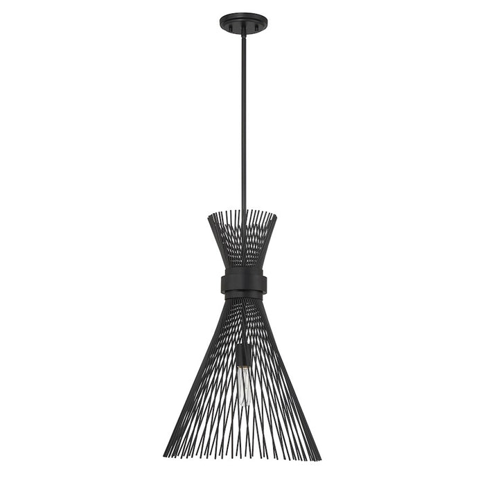 Savoy House Longfellow 1-Light Pendant, Matte Black