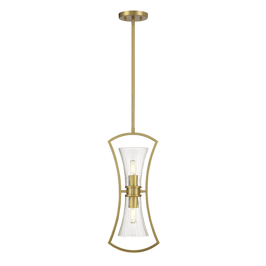 Savoy House Bennington 2-Light Pendant, Warm Brass - 7-9703-2-322