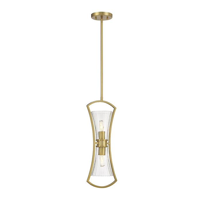 Savoy House Bennington 2-Light Pendant, Warm Brass