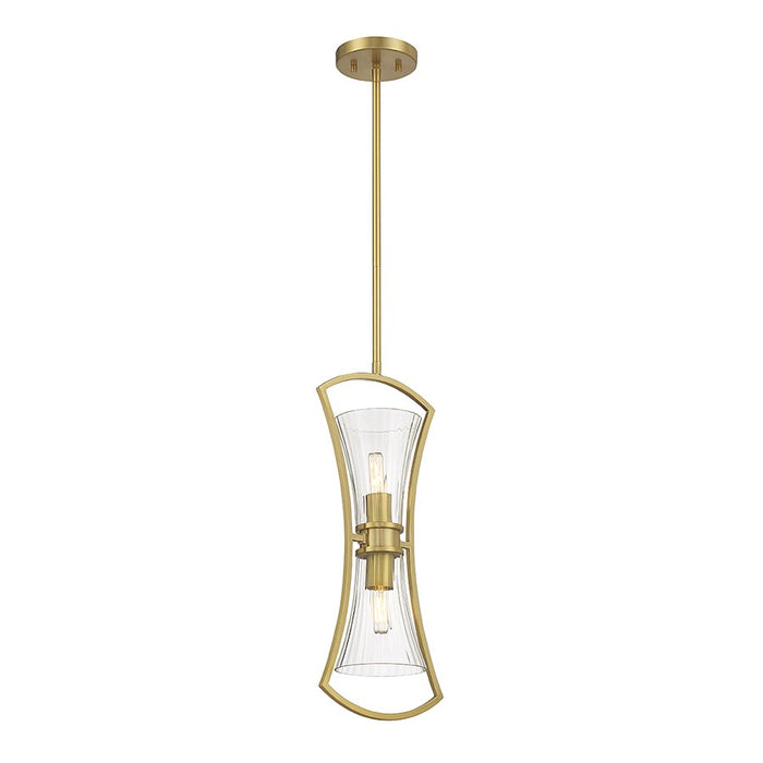 Savoy House Bennington 2-Light Pendant, Warm Brass