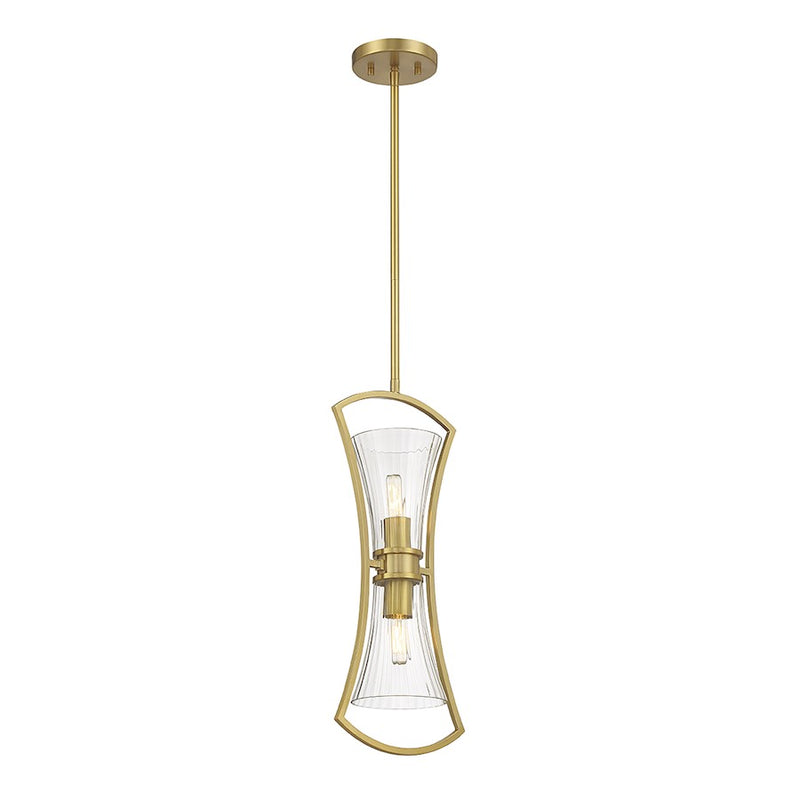 Savoy House Bennington 2-Light Pendant, Warm Brass