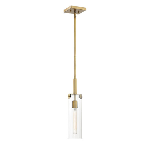 Savoy House Winfield 1-Light Mini-Pendant, Warm Brass - 7-9770-1-322