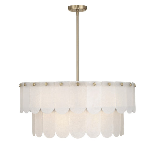 Savoy House Essentials Ashton 10 Lt Pendant, Noble Brass - 7-9800-10-127