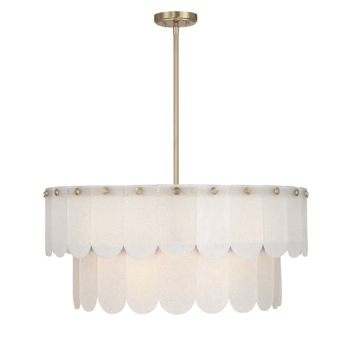 Savoy House Essentials Ashton 10 Lt Pendant, Noble Brass - 7-9800-10-127