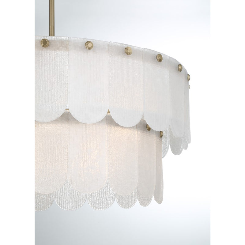 Savoy House Essentials Ashton 10 Lt Pendant, Noble Brass