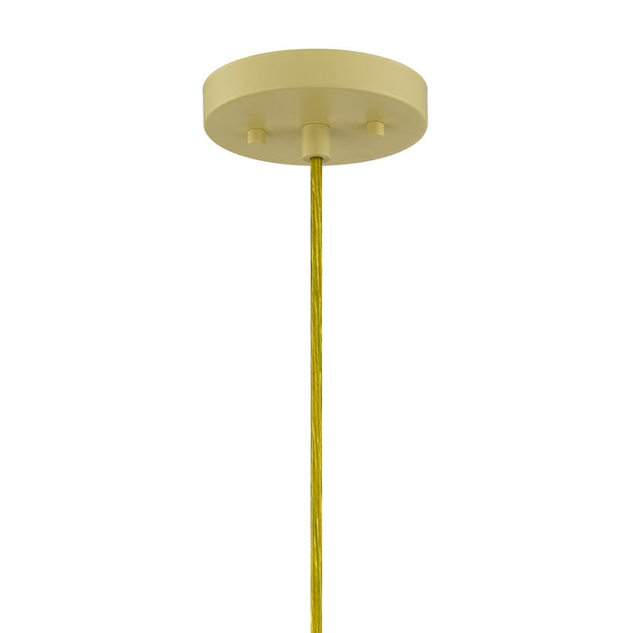 Savoy House Kemp 1 Lt Pendant, Ivory and Gold Shell