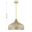 Savoy House Kemp 1 Lt Pendant, Ivory and Gold Shell