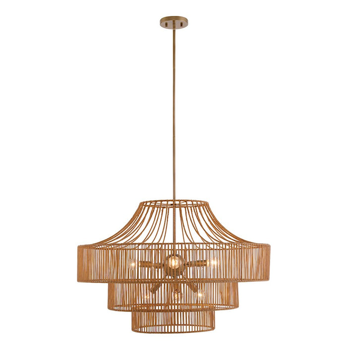 Savoy House Medlock 8-Light Outdoor Chandelier, Burnished Brass
