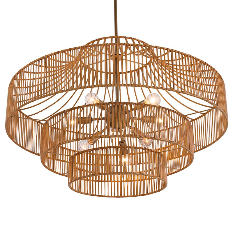 Savoy House Medlock 8-Light Outdoor Chandelier, Burnished Brass
