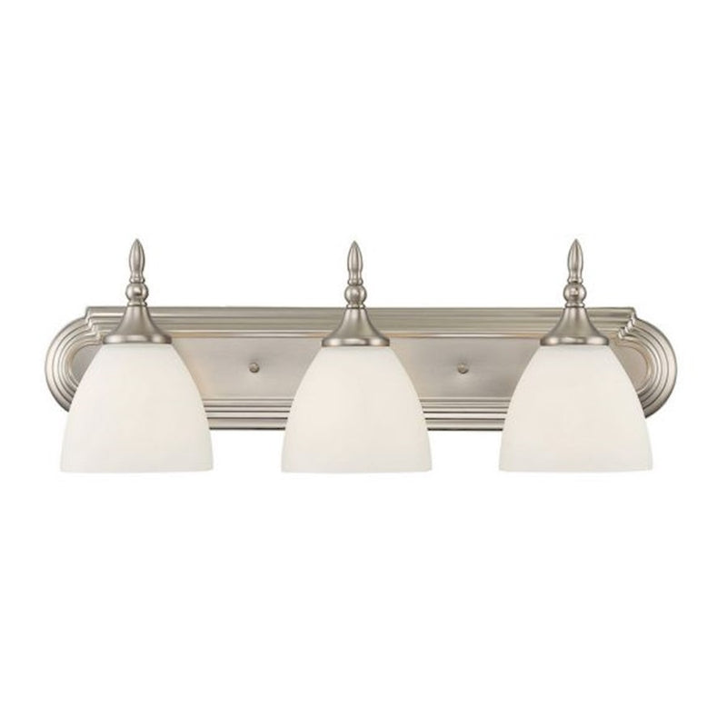 Savoy House Herndon 3-Light Bathroom Vanity Light, Satin Nickel