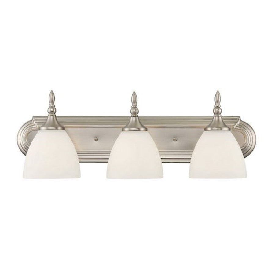 Savoy House Herndon 3-Light Bathroom Vanity Light, Satin Nickel - 8-1007-3-SN