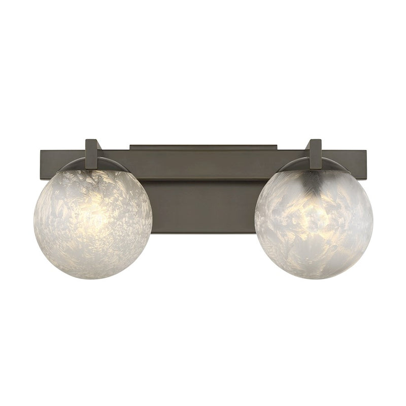 Savoy House Darien 2 Light Bath, Mediterranean Bronze/Ice