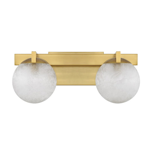 Savoy House Darien 2 Light Bath, Warm Brass/Ice