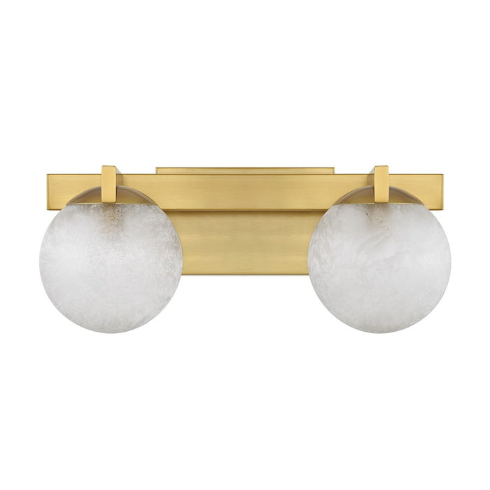 Savoy House Darien 2 Light Bath, Warm Brass/Ice