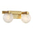 Savoy House Darien 2 Light Bath, Warm Brass/Ice