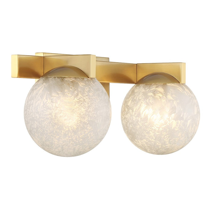 Savoy House Darien 2 Light Bath, Warm Brass/Ice