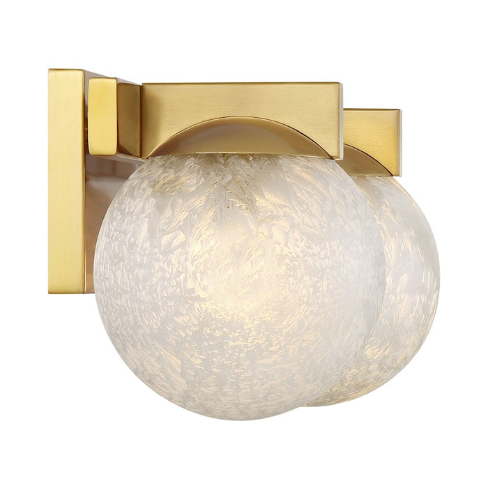 Savoy House Darien 2 Light Bath, Warm Brass/Ice
