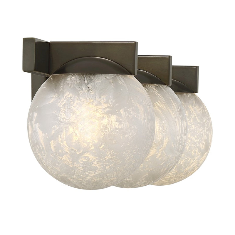 Savoy House Darien 3 Light Bath, Mediterranean Bronze/Ice