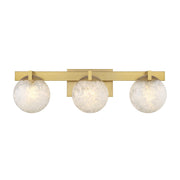 Savoy House Darien 3 Light Bath, Warm Brass/Ice - 8-1017-3-322