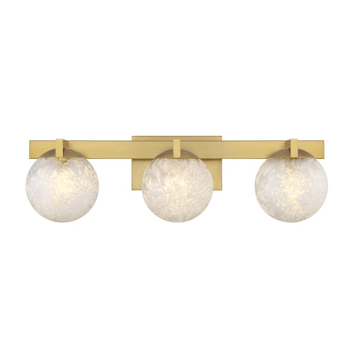 Savoy House Darien 3 Light Bath, Warm Brass/Ice - 8-1017-3-322
