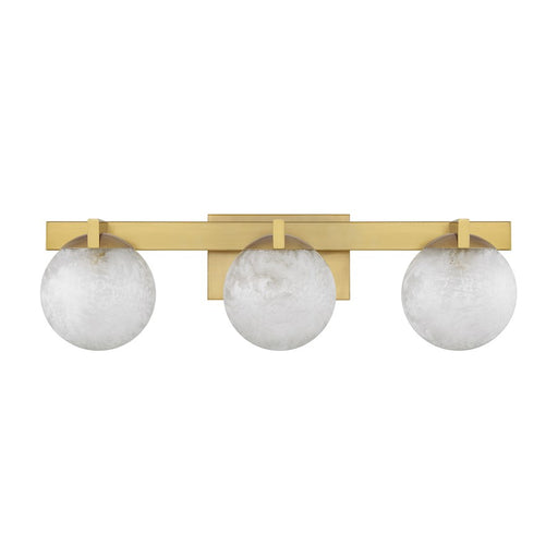 Savoy House Darien 3 Light Bath, Warm Brass/Ice