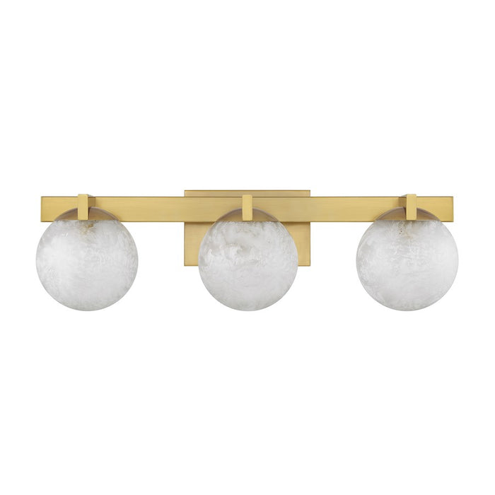 Savoy House Darien 3 Light Bath, Warm Brass/Ice