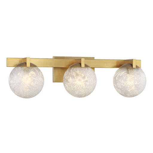 Savoy House Darien 3 Light Bath, Warm Brass/Ice