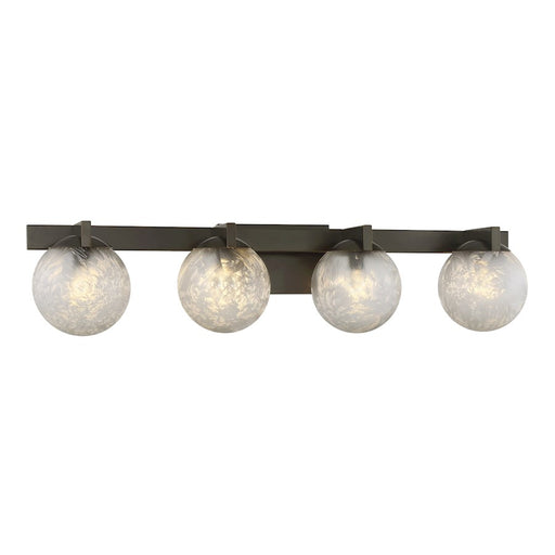 Savoy House Darien 4 Light Bath, Mediterranean Bronze/Ice