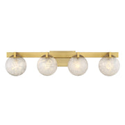 Savoy House Darien 4 Light Bath, Warm Brass/Ice - 8-1017-4-322