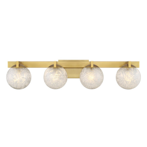 Savoy House Darien 4 Light Bath, Warm Brass/Ice - 8-1017-4-322