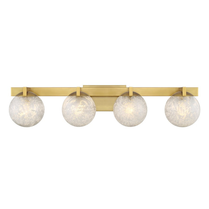 Savoy House Darien 4 Light Bath, Warm Brass/Ice - 8-1017-4-322