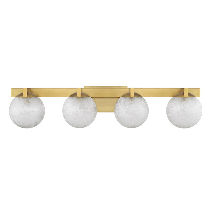 Savoy House Darien 4 Light Bath, Warm Brass/Ice