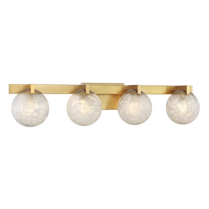 Savoy House Darien 4 Light Bath, Warm Brass/Ice