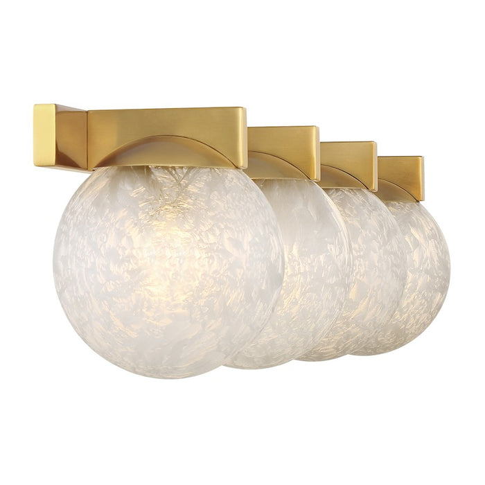 Savoy House Darien 4 Light Bath, Warm Brass/Ice